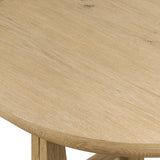 Make space to gather around. This extendable dining table is crafted from drifted oak veneer with a semi-trestle base, thick legs and an oval-shaped surface. The extension expands the table from 84" to a roomier 104" Amethyst Home provides interior design, new home construction design consulting, vintage area rugs, and lighting in the Houston metro area.
