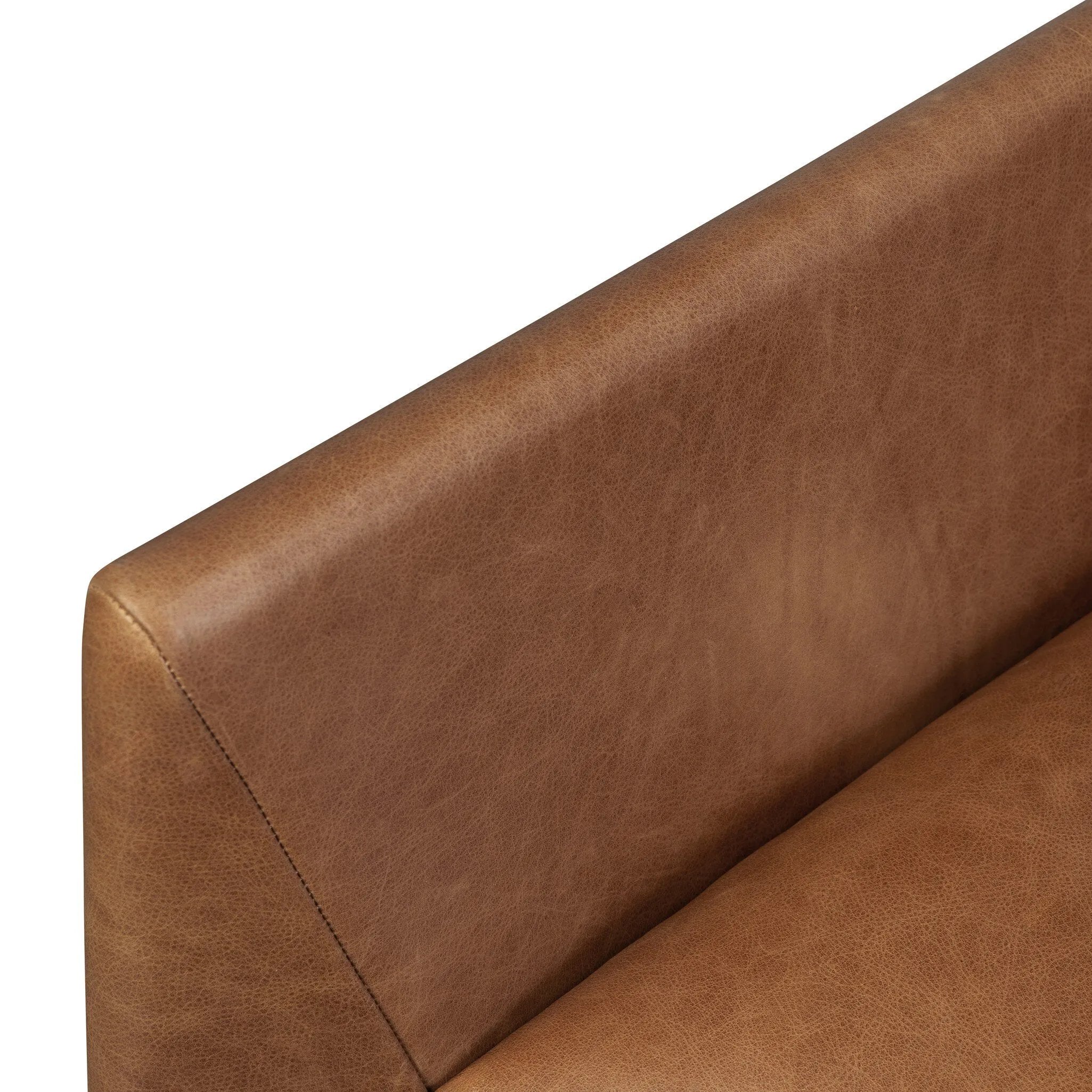 A bold chair design inspired by Italian modernism. Made from rich top-grain leather, with a wide format that contrasts slimmer chamfered legs leaving airiness underneath. The result: A beautiful balance of scale.As enthusiasts of wabi sabi style at Amethyst, we love the optimistic inspired Graford Chair - Chaps Saddle. Amethyst Home provides interior design, new home construction design consulting, vintage area rugs, and lighting in the Nashville metro area.