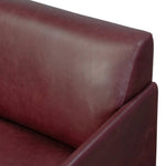 A bold chair design inspired by Italian modernism. Made from burgundy top-grain leather, with a wide format that contrasts slimmer chamfered legs leaving airiness underneath. The result: A beautiful balance of scale.As enthusiasts of clean aesthetics at Amethyst, we love the warm modern inspired Graford Chair - Dulane Burgundy. Amethyst Home provides interior design, new home construction design consulting, vintage area rugs, and lighting in the Portland metro area.