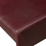 A bold dining chair design inspired by Italian modernism. Made from burgundy top-grain leather, with a wide format that contrasts slimmer chamfered legs leaving airiness underneath. The result: A beautiful balance of scale.As enthusiasts of luxe aesthetics at Amethyst, we love the warm modern inspired Graford Dining Chair - Dulane Burgundy. Amethyst Home provides interior design, new home construction design consulting, vintage area rugs, and lighting in the Salt Lake City metro area.