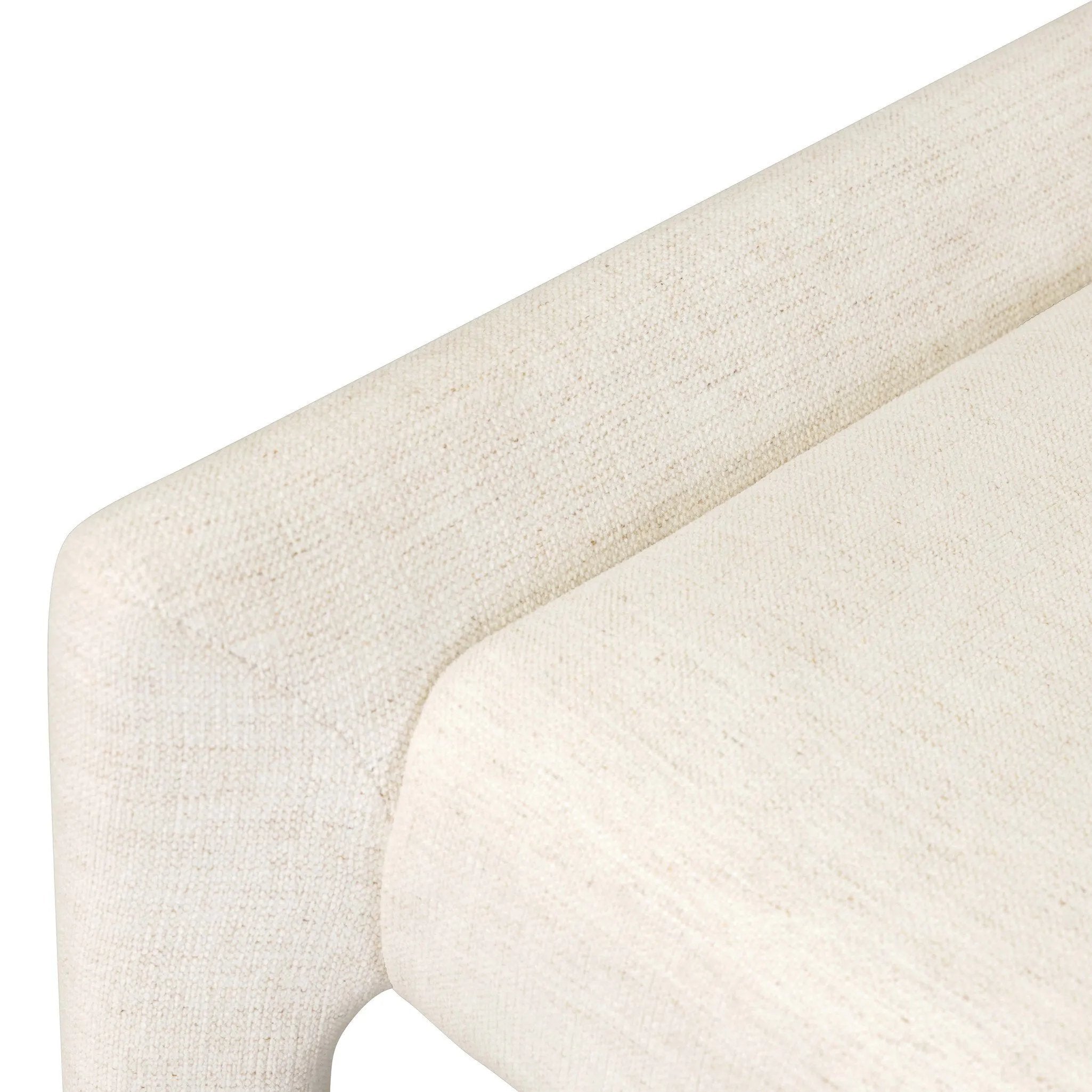A bold design inspired by Italian modernism. Made from Crypton® performance fabric, with a wide format that contrasts slimmer chamfered legs and a thin metal footrest. The result: A beautiful balance of scale, perfectly sized for the counter. Amethyst Home provides interior design, new home construction design consulting, vintage area rugs, and lighting in the Los Angeles metro area.