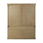 Large, traditional cabinetry of honey-finished oak brings a timeless look — and plenty of storage — to any room in the house. Sliding glass doors modernize this heritage-inspired piece, so you can style your favorite books and belongings. Six roomy drawers create endless storage possibilities for your space Amethyst Home provides interior design, new home construction design consulting, vintage area rugs, and lighting in the Boston metro area.