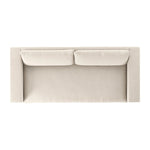Welcome to the modern lounging essential. A timeless track arm sofa is upholstered in a neutral oatmeal performance fabric and finished with wooden block legs. Performance fabrics are specially created to withstand spills, stains, high traffic and wear, ensuring long-term comfort and unmatched durability Amethyst Home provides interior design, new home construction design consulting, vintage area rugs, and lighting in the Park City metro area.