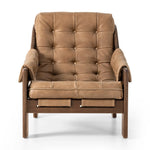Featuring Halston Palermo Drift Chair by Four Hands at Amethyst Home. Dramatically tufted and angled for comfort, this Seventies-inspired sling seat is made from thick-cut top-grain leather in an earthy taupe, with wide brown ash framing. A plump, pronounced grain accentuates leather's natural markings for a supple, lived-in look.Overall Dimensions: 30.00"w x. Amethyst Home provides interior design, new home construction design consulting, vintage area rugs, and lighting in the Houston metro area.