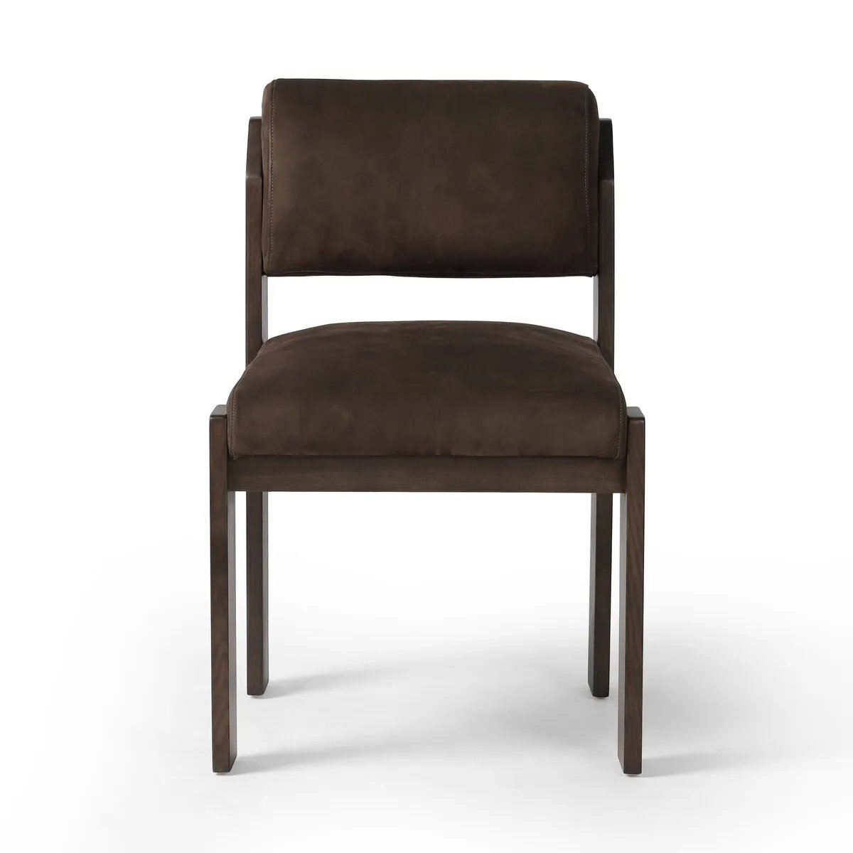 Featuring Hamlet Cottswald Cigar Nubuck Dining Chair by Four Hands at Amethyst Home. Expertly crafted for both comfort and style, our Hamlet Cottswald Cigar Nubuck Dining Chair is the perfect addition to any dining room. With its durable construction and luxurious nubuck material, this chair provides an inviting and elegant seating option for your guests.. Amethyst Home provides interior design, new home construction design consulting, vintage area rugs, and lighting in the Los Angeles metro area.