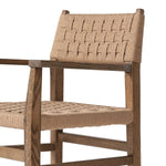 This Hamlin dining armchair features a double twisted paper cord design, adding unique texture and visual interest. The armchair design provides additional support and comfort for extended periods of sitting. Made with quality materials, this armchair is built to last Amethyst Home provides interior design, new home construction design consulting, vintage area rugs, and lighting in the Laguna Beach metro area.