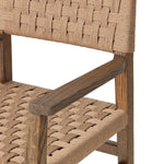 This Hamlin dining armchair features a double twisted paper cord design, adding unique texture and visual interest. The armchair design provides additional support and comfort for extended periods of sitting. Made with quality materials, this armchair is built to last Amethyst Home provides interior design, new home construction design consulting, vintage area rugs, and lighting in the Omaha metro area.