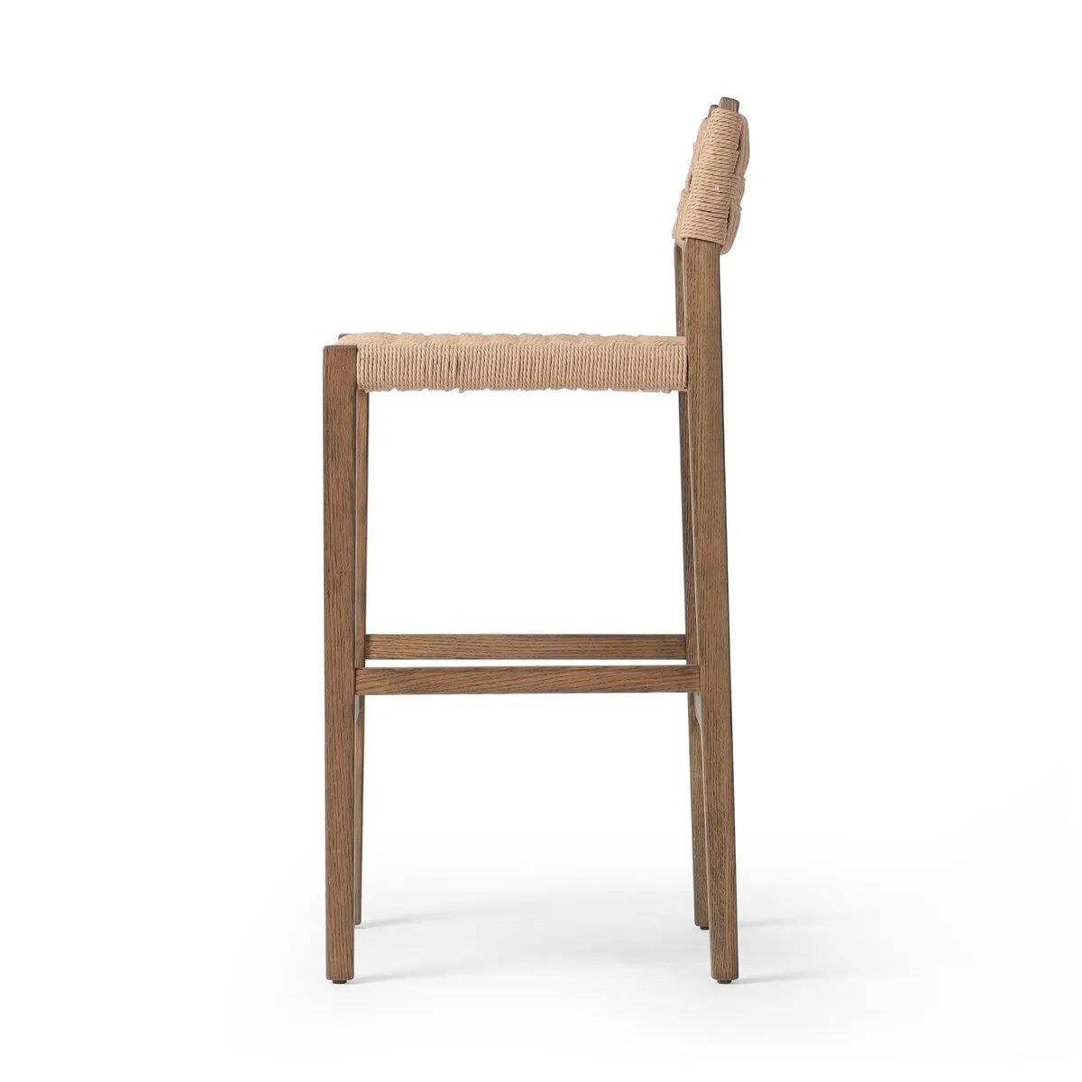 Featuring Hamlin Double Twisted Paper Cord Bar Stool by Four Hands at Amethyst Home. The Hamlin Double Twisted Paper Cord Bar Stool is expertly crafted with durable, high-quality materials. Its unique cord design provides both style and support, making it the perfect addition to any space. With its sturdy construction, this stool offers long-lasting use for. Amethyst Home provides interior design, new home construction design consulting, vintage area rugs, and lighting in the Park City metro area.