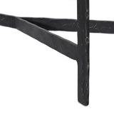 Featuring Hammered White Marble Iron Console Table by Four Hands at Amethyst Home. An open console table pairs a hand-hammered black iron base with a smooth white marble top, crafting a minimalist look with contrast. An open design creates endless possibilities for your media display and storage, or even styled in an entryway. Overall Dimensions: 78.00"w. Amethyst Home provides interior design, new home construction design consulting, vintage area rugs, and lighting in the Laguna Beach metro area.