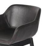Featuring Hannah Sonoma Black Swivel Bar + Counter Stool by Four Hands at Amethyst Home. BarOverall Dimensions: 21.75"w x 20.50"d x 40.75"hWeight: 23.81 lbsCounterOverall Dimensions: 21.75"w x 20.50"d x 36.75"hWeight: 21.61 lbsMaterials: Top Grain Leather, Solid Oak, Solid Ash. Amethyst Home provides interior design, new home construction design consulting, vintage area rugs, and lighting in the Laguna Beach metro area.