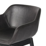 Featuring Hannah Sonoma Black Swivel Bar + Counter Stool by Four Hands at Amethyst Home. BarOverall Dimensions: 21.75"w x 20.50"d x 40.75"hWeight: 23.81 lbsCounterOverall Dimensions: 21.75"w x 20.50"d x 36.75"hWeight: 21.61 lbsMaterials: Top Grain Leather, Solid Oak, Solid Ash. Amethyst Home provides interior design, new home construction design consulting, vintage area rugs, and lighting in the Laguna Beach metro area.