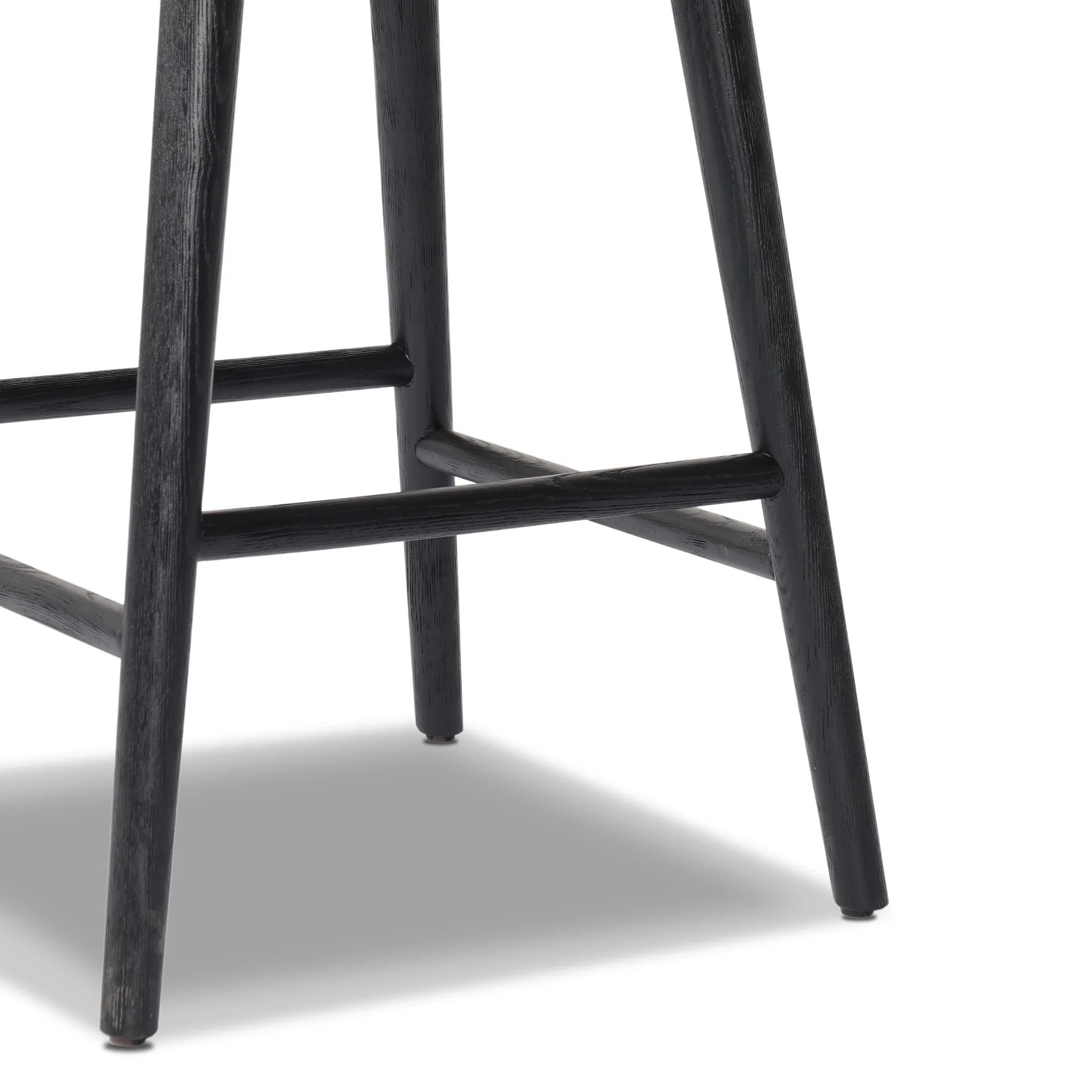 Featuring Hannah Sonoma Black Swivel Bar + Counter Stool by Four Hands at Amethyst Home. BarOverall Dimensions: 21.75"w x 20.50"d x 40.75"hWeight: 23.81 lbsCounterOverall Dimensions: 21.75"w x 20.50"d x 36.75"hWeight: 21.61 lbsMaterials: Top Grain Leather, Solid Oak, Solid Ash. Amethyst Home provides interior design, new home construction design consulting, vintage area rugs, and lighting in the Monterey metro area.