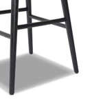Featuring Hannah Sonoma Black Swivel Bar + Counter Stool by Four Hands at Amethyst Home. BarOverall Dimensions: 21.75"w x 20.50"d x 40.75"hWeight: 23.81 lbsCounterOverall Dimensions: 21.75"w x 20.50"d x 36.75"hWeight: 21.61 lbsMaterials: Top Grain Leather, Solid Oak, Solid Ash. Amethyst Home provides interior design, new home construction design consulting, vintage area rugs, and lighting in the Park City metro area.