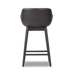 Featuring Hannah Sonoma Black Swivel Bar + Counter Stool by Four Hands at Amethyst Home. BarOverall Dimensions: 21.75"w x 20.50"d x 40.75"hWeight: 23.81 lbsCounterOverall Dimensions: 21.75"w x 20.50"d x 36.75"hWeight: 21.61 lbsMaterials: Top Grain Leather, Solid Oak, Solid Ash. Amethyst Home provides interior design, new home construction design consulting, vintage area rugs, and lighting in the Scottsdale metro area.