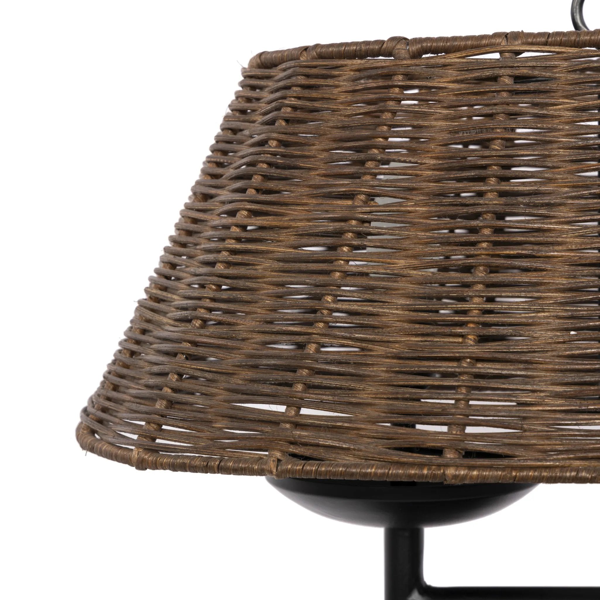 Featuring Harwick Jet Black Table Lamp by Four Hands at Amethyst Home. Craft a warm vibe in any space with a texture-driven table lamp of brown-finished rattan. Black iron shapes a double-arm base with traditional ogee-edge detailing, while a pill-shaped woven shade lets light through to set just the right mood.Overall Dimensions: 20.00"w x 14.00"d x 19.50". Amethyst Home provides interior design, new home construction design consulting, vintage area rugs, and lighting in the Calabasas metro area.