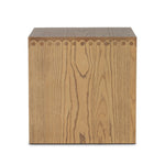 Simple waterfall shaping defined by subtle details. Grain-rich ash offers plenty of movement across the wood, meeting in a prominent scallop cutout detail on each edge for a bold addition of character to this end table. A design collaboration by Amber Lewis and Four Hands. Amethyst Home provides interior design, new home construction design consulting, vintage area rugs, and lighting in the San Diego metro area.