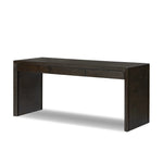 Featuring Henry Charcoal Oak Thick Veneer Desk by Four Hands at Amethyst Home. Made from solid reclaimed oak finished in a rustic charcoal, this slim-profile desk shapes subtly curved corners, bringing a handcrafted look to a minimalist form. Designed in partnership with longtime Four Hands collaborator Thomas Bina and Brazilian designer Ronald Sasson.Over. Amethyst Home provides interior design, new home construction design consulting, vintage area rugs, and lighting in the Scottsdale metro area.