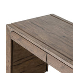 Featuring Henry Rustic Grey Veneer Desk by Four Hands at Amethyst Home. Made from solid reclaimed oak finished in a rustic grey, this slim-profile desk shapes subtly curved corners, bringing a handcrafted look to a minimalist form. Designed in partnership with longtime Four Hands collaborator Thomas Bina and Brazilian designer Ronald Sasson.Overall Dimensi. Amethyst Home provides interior design, new home construction design consulting, vintage area rugs, and lighting in the Alpharetta metro area.