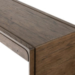 Featuring Henry Rustic Grey Veneer Desk by Four Hands at Amethyst Home. Made from solid reclaimed oak finished in a rustic grey, this slim-profile desk shapes subtly curved corners, bringing a handcrafted look to a minimalist form. Designed in partnership with longtime Four Hands collaborator Thomas Bina and Brazilian designer Ronald Sasson.Overall Dimensio. Amethyst Home provides interior design, new home construction design consulting, vintage area rugs, and lighting in the Calabasas metro area.