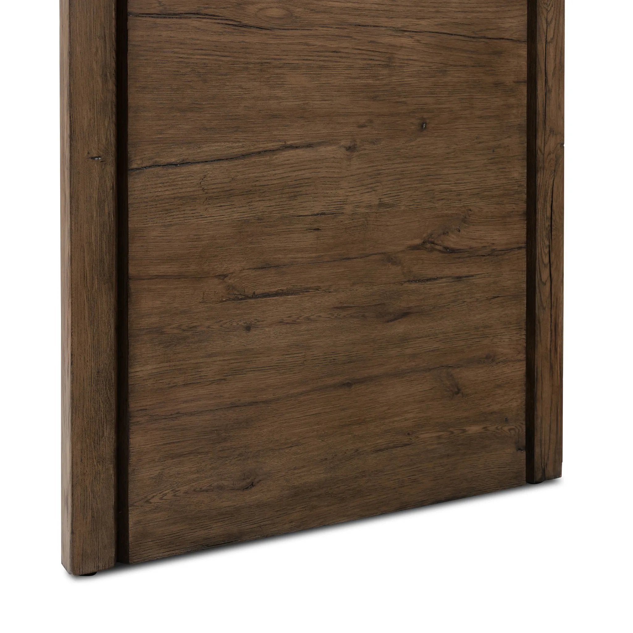 Featuring Henry Rustic Grey Veneer Desk by Four Hands at Amethyst Home. Made from solid reclaimed oak finished in a rustic grey, this slim-profile desk shapes subtly curved corners, bringing a handcrafted look to a minimalist form. Designed in partnership with longtime Four Hands collaborator Thomas Bina and Brazilian designer Ronald Sasson.Overall Dimens. Amethyst Home provides interior design, new home construction design consulting, vintage area rugs, and lighting in the Los Angeles metro area.
