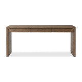 Featuring Henry Rustic Grey Veneer Desk by Four Hands at Amethyst Home. Made from solid reclaimed oak finished in a rustic grey, this slim-profile desk shapes subtly curved corners, bringing a handcrafted look to a minimalist form. Designed in partnership with longtime Four Hands collaborator Thomas Bina and Brazilian designer Ronald Sasson.Overall Dimensi. Amethyst Home provides interior design, new home construction design consulting, vintage area rugs, and lighting in the Scottsdale metro area.