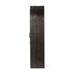 Featuring Hepburn Dark Anthracite Oak Veneer Cabinet by Four Hands at Amethyst Home. Beautifully arched with a flush plinth base, a versatile oak cabinet features a dark, rich finish. With generous interior shelving, a tempered glass front allows you to showcase favorite books and treasures — letting anyone who enters your space know exactly who you are.. Amethyst Home provides interior design, new home construction design consulting, vintage area rugs, and lighting in the Laguna Beach metro area.