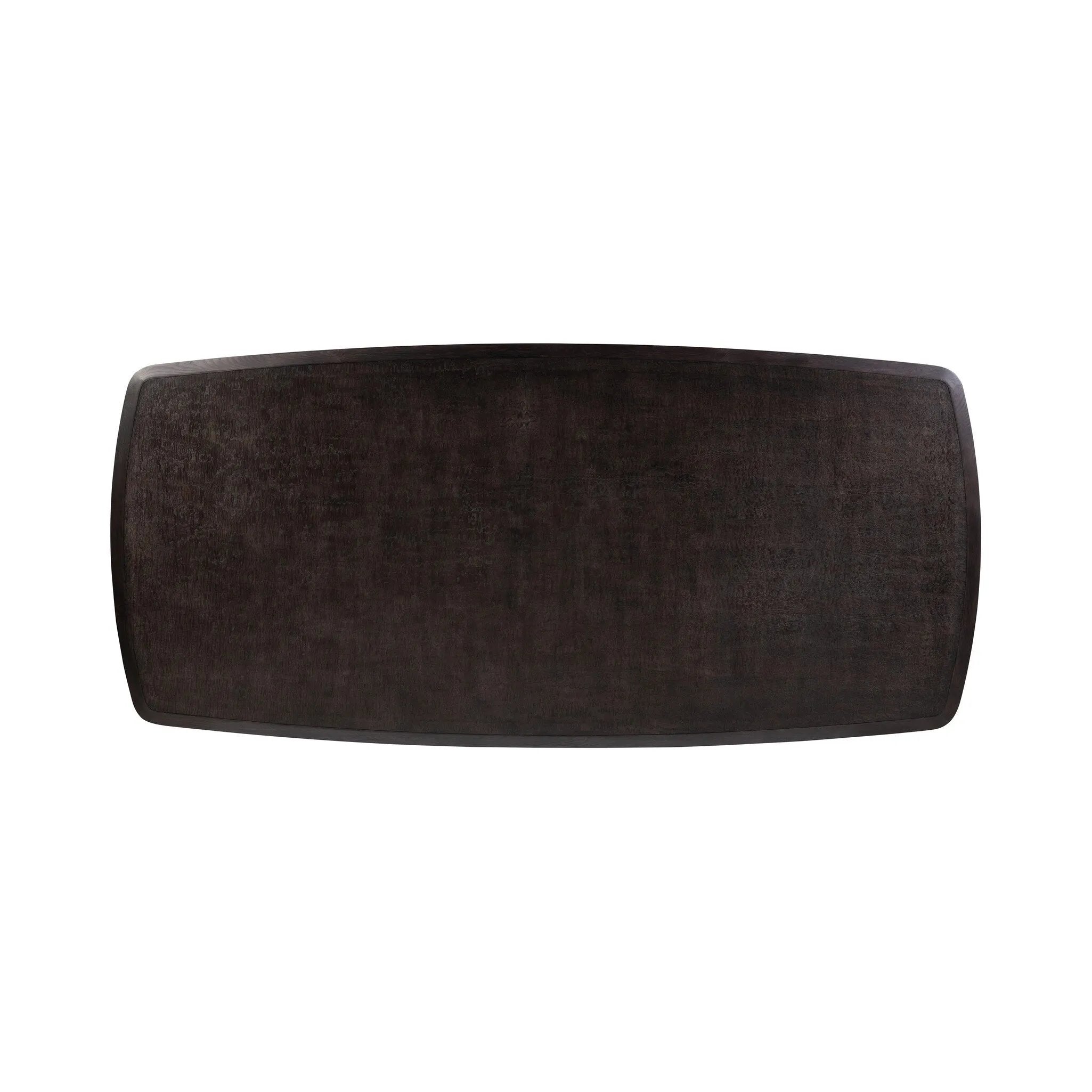 A timeless piece further elevated by its unique finish. Tark finish stops short of fully penetratung the wood, resulting in a beautiful, subtly plum-colored hue.As lovers of luxe materials at Amethyst, we love the optimistic inspired Hera Dining Table - Dark Tamo Ash. Amethyst Home provides interior design, new home construction design consulting, vintage area rugs, and lighting in the Laguna Beach metro area.