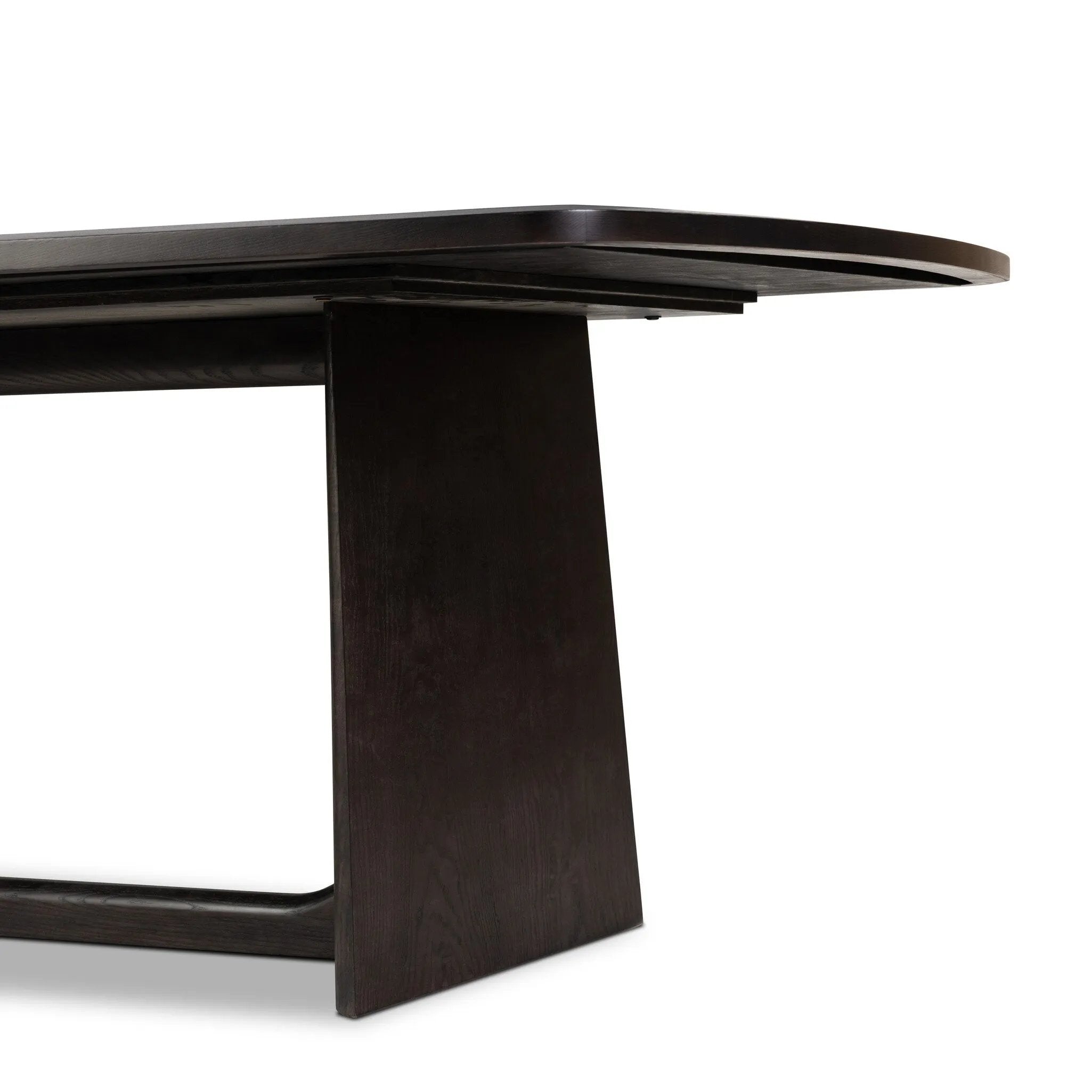 A timeless piece further elevated by its unique finish. Tark finish stops short of fully penetratung the wood, resulting in a beautiful, subtly plum-colored hue.As lovers of luxe materials at Amethyst, we love the optimistic inspired Hera Dining Table - Dark Tamo Ash. Amethyst Home provides interior design, new home construction design consulting, vintage area rugs, and lighting in the Park City metro area.