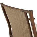 Bring the antique look to the outdoors with this vintage-style outdoor rocking chair. Paired back details let the FSC®-certified teak frame, crosshatch cane panel back and sink-in cushioned seat tell a story of comfort and character. Cover or store inside during inclement weather and when not in use. Amethyst Home provides interior design, new home construction design consulting, vintage area rugs, and lighting in the Park City metro area.