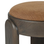 Make a subtle midcentury statement in any space. This unique three-leg accent stool is crafted of brown-finished solid ash and an upholstered ochre seat.As lovers of luxe style at Amethyst, we love the nature inspired Hina Accent Stool - Laughlin Ochre. This item pairs well with other brands such as Ethnicraft and is perfect for coastal homes Amethyst Home provides interior design, new home construction design consulting, vintage area rugs, and lighting in the Calabasas metro area.