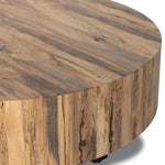 Stunning forces of nature are captured in a coffee table, as spalted primavera wood is hand-shaped into a cylindrical silhouette. Reflective of woods' natural character, a slight color variance is possible Amethyst Home provides interior design, new home construction design consulting, vintage area rugs, and lighting in the Kansas City metro area.