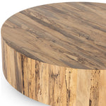 Stunning forces of nature are captured in a coffee table, as spalted primavera wood is hand-shaped into a cylindrical silhouette. Reflective of woods' natural character, a slight color variance is possible Amethyst Home provides interior design, new home construction design consulting, vintage area rugs, and lighting in the Los Angeles metro area.