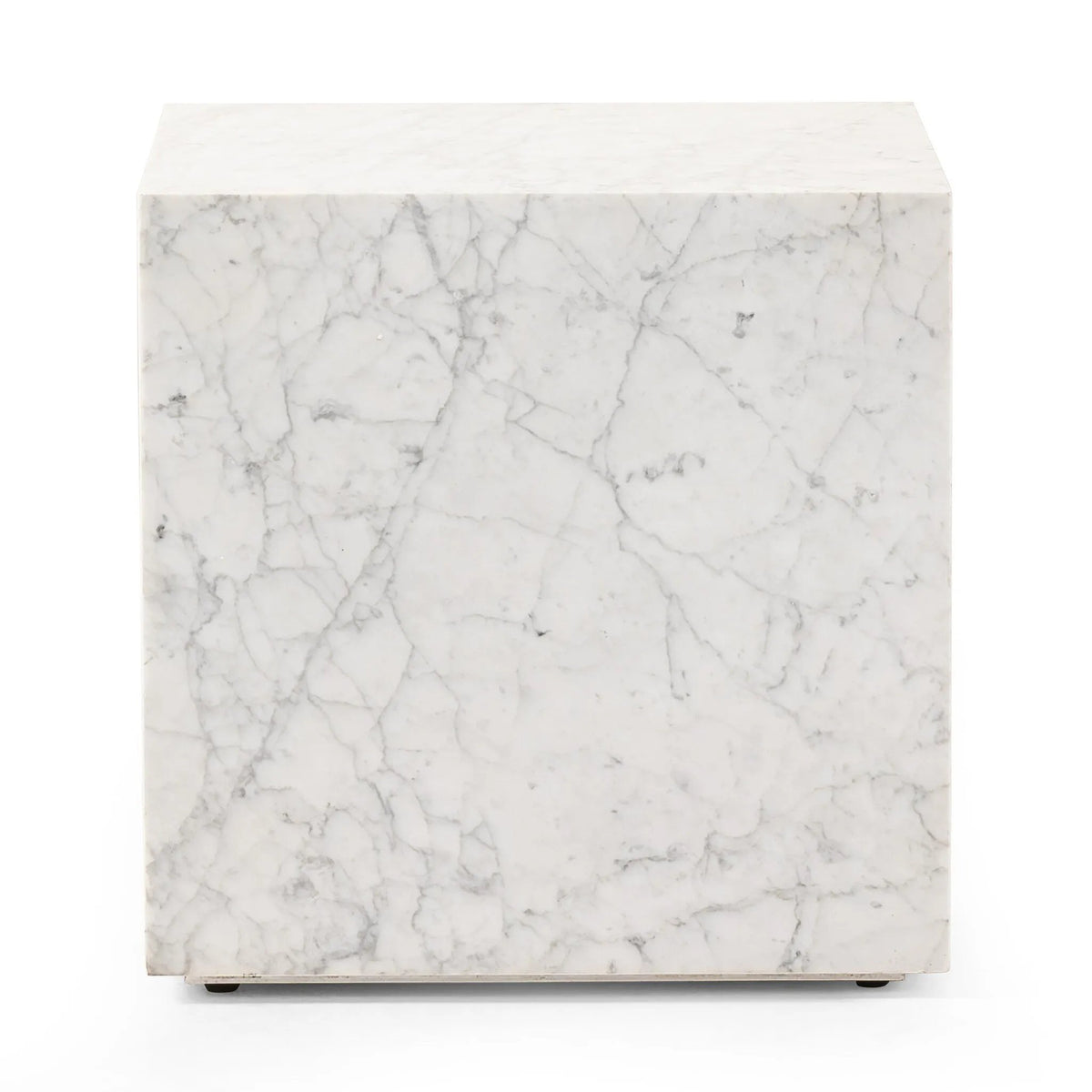 Reina Carrara Marble End Table | ready to ship!