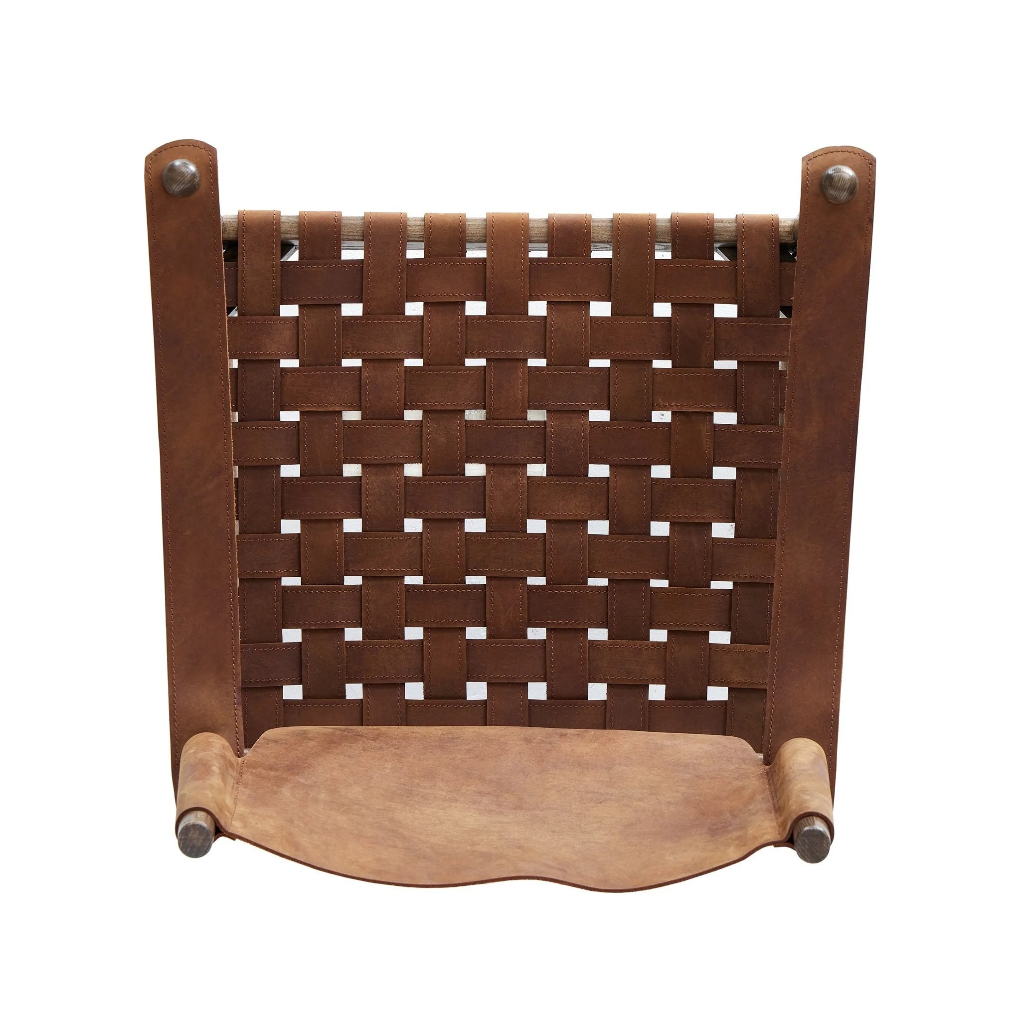 Featuring Ignacio Renault Cognac Chair by Four Hands at Amethyst Home. Reviving a vintage-inspired frame, this leather sling chair meets retro character with laid-back comfort. The tan leather sling back, shaped like a shield, adds bold style, while the woven seat provides a supportive, unique seating experience. Crafted from an ash wood frame with dowel const. Amethyst Home provides interior design, new home construction design consulting, vintage area rugs, and lighting in the Austin metro area.
