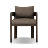 Featuring Jackson Ellor Brown Outdoor Dining Chair by Four Hands at Amethyst Home. Expertly crafted for outdoor dining, the Jackson Ellor Brown Dining Chair offers exceptional comfort and style. With its durable design, this chair is perfect for any backyard or patio. Enjoy a meal with family and friends while sitting in this sturdy and stylish dining chai. Amethyst Home provides interior design, new home construction design consulting, vintage area rugs, and lighting in the Alpharetta metro area.