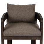 Featuring Jackson Ellor Brown Outdoor Dining Chair by Four Hands at Amethyst Home. Expertly crafted for outdoor dining, the Jackson Ellor Brown Dining Chair offers exceptional comfort and style. With its durable design, this chair is perfect for any backyard or patio. Enjoy a meal with family and friends while sitting in this sturdy and stylish dining chair. Amethyst Home provides interior design, new home construction design consulting, vintage area rugs, and lighting in the San Diego metro area.