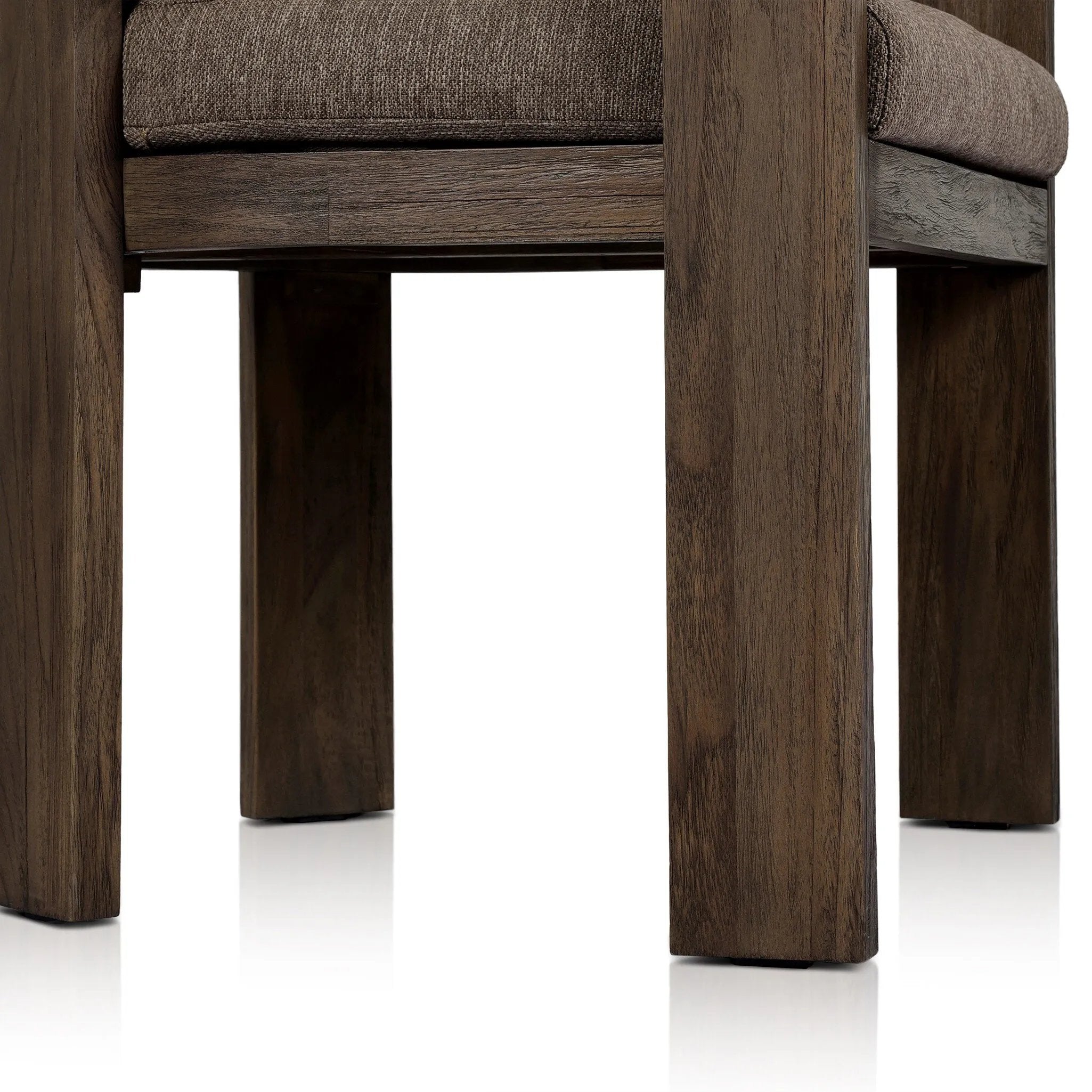Featuring Jackson Ellor Brown Outdoor Dining Chair by Four Hands at Amethyst Home. Expertly crafted for outdoor dining, the Jackson Ellor Brown Dining Chair offers exceptional comfort and style. With its durable design, this chair is perfect for any backyard or patio. Enjoy a meal with family and friends while sitting in this sturdy and stylish dining chair. 
O. Amethyst Home provides interior design, new home construction design consulting, vintage area rugs, and lighting in the Tampa metro area.