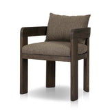 Featuring Jackson Ellor Brown Outdoor Dining Chair by Four Hands at Amethyst Home. Expertly crafted for outdoor dining, the Jackson Ellor Brown Dining Chair offers exceptional comfort and style. With its durable design, this chair is perfect for any backyard or patio. Enjoy a meal with family and friends while sitting in this sturdy and stylish dining c. Amethyst Home provides interior design, new home construction design consulting, vintage area rugs, and lighting in the Winter Garden metro area.