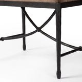 Featuring Jade Altair Mushroom Accent Stool by Four Hands at Amethyst Home. Channel Art Deco with a curved stretcher base of bronzed hammered iron and a velvety seat in a versatile earth tone. Style just about anywhere to create an extra surface or seat. Overall Dimensions: 24.25"w x 20.50"d x 19.00"h. Amethyst Home provides interior design, new home construction design consulting, vintage area rugs, and lighting in the Salt Lake City metro area.