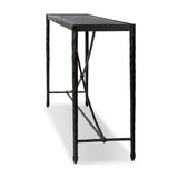 Channel Art Deco with a curved stretcher base of bronzed hammered iron. Style in the entryway, media room or any space that needs extra storage or display.As fans of luxe design at Amethyst, we love the optimistic inspired Jade Console Table. This item pairs well with other brands such as Verellen and is perfect for eclectic homes Amethyst Home provides interior design, new home construction design consulting, vintage area rugs, and lighting in the Dallas metro area.