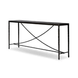 Channel Art Deco with a curved stretcher base of bronzed hammered iron. Style in the entryway, media room or any space that needs extra storage or display.As fans of luxe design at Amethyst, we love the optimistic inspired Jade Console Table. This item pairs well with other brands such as Verellen and is perfect for eclectic homes Amethyst Home provides interior design, new home construction design consulting, vintage area rugs, and lighting in the Laguna Beach metro area.