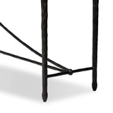 Channel Art Deco with a curved stretcher base of bronzed hammered iron. Style in the entryway, media room or any space that needs extra storage or display.As fans of luxe design at Amethyst, we love the optimistic inspired Jade Console Table. This item pairs well with other brands such as Verellen and is perfect for eclectic homes Amethyst Home provides interior design, new home construction design consulting, vintage area rugs, and lighting in the Newport Beach metro area.