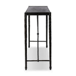 Channel Art Deco with a curved stretcher base of bronzed hammered iron. Style in the entryway, media room or any space that needs extra storage or display.As fans of luxe design at Amethyst, we love the optimistic inspired Jade Console Table. This item pairs well with other brands such as Verellen and is perfect for eclectic homes Amethyst Home provides interior design, new home construction design consulting, vintage area rugs, and lighting in the Park City metro area.