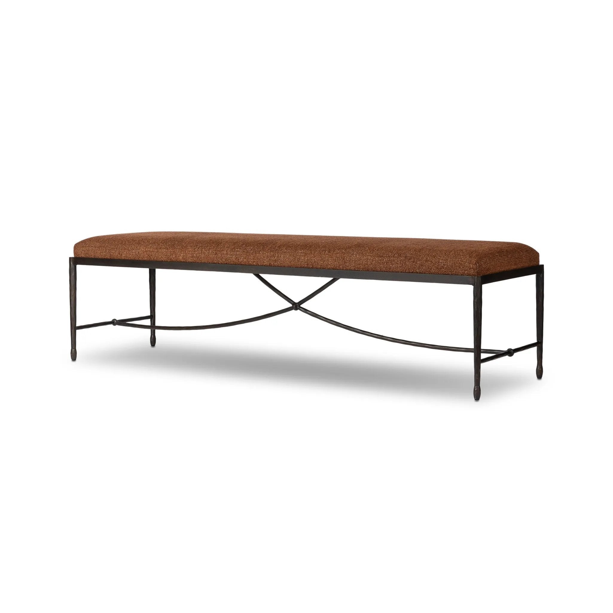Featuring Jade Crypton Wayfarer Sienna Accent Bench by Four Hands at Amethyst Home. Introducing our Jade Crypton Wayfarer Sienna Accent Bench, the perfect addition to any luxurious interior. This sophisticated accent bench adds a touch of elegance and charm to any room. Made with Crypton fabric, it offers both style and durability, making it a must-have. Amethyst Home provides interior design, new home construction design consulting, vintage area rugs, and lighting in the Newport Beach metro area.