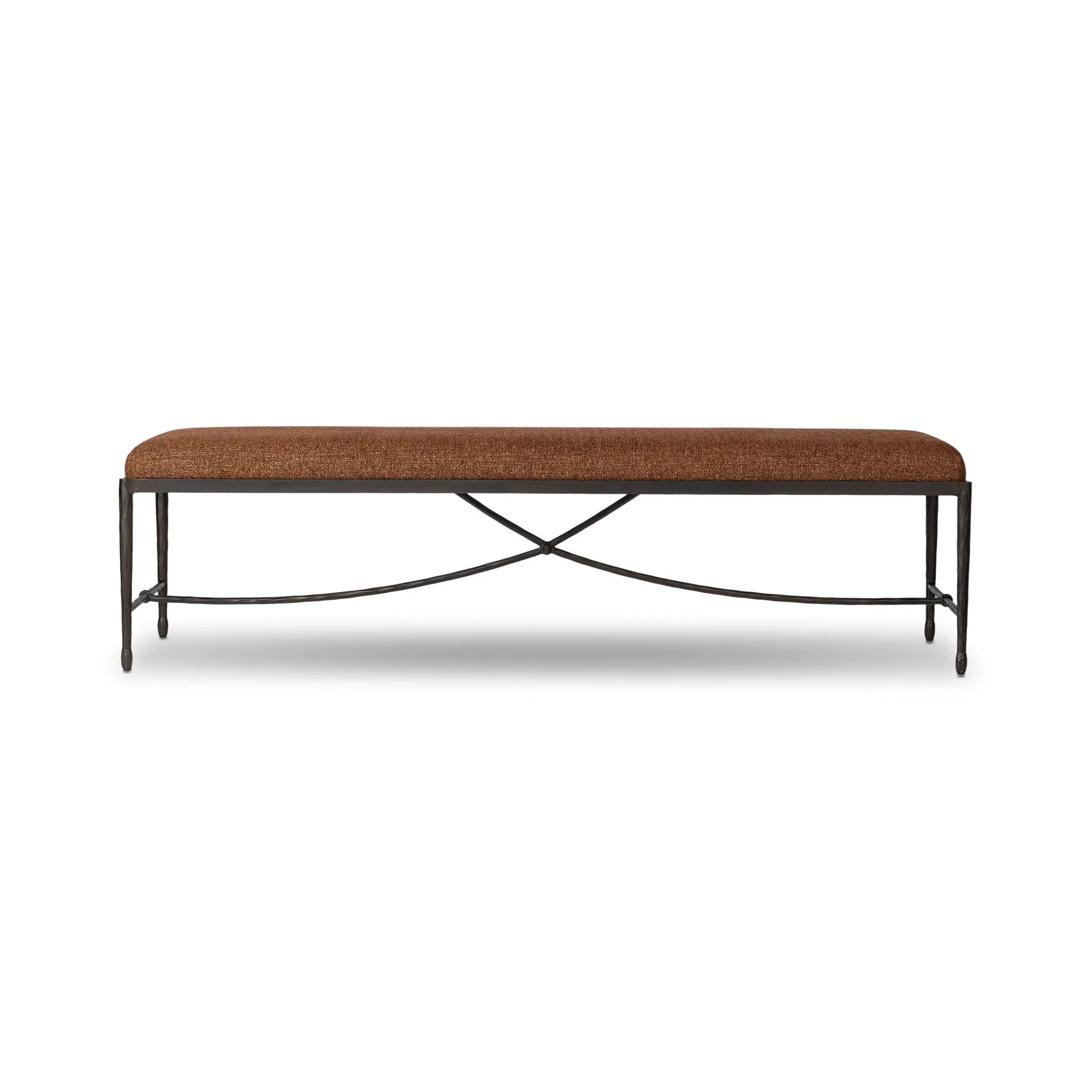 Featuring Jade Crypton Wayfarer Sienna Accent Bench by Four Hands at Amethyst Home. Introducing our Jade Crypton Wayfarer Sienna Accent Bench, the perfect addition to any luxurious interior. This sophisticated accent bench adds a touch of elegance and charm to any room. Made with Crypton fabric, it offers both style and durability, making it a must-have for any. Amethyst Home provides interior design, new home construction design consulting, vintage area rugs, and lighting in the Tampa metro area.