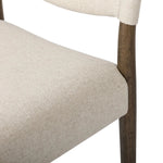 Featuring Jayla Antwerp Natural Stool by Four Hands at Amethyst Home. A midcetury-inspired piece, updated for modern times. A supportive back and seat cushion are upholstered in high-performance fabric, with walnut-finished wooden armrests prime for the head of the table. Perfectly sized for the counter. Steam regularly to keep fabric looking crisp. Perfor. Amethyst Home provides interior design, new home construction design consulting, vintage area rugs, and lighting in the Alpharetta metro area.