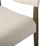 Featuring Jayla Antwerp Natural Stool by Four Hands at Amethyst Home. A midcetury-inspired piece, updated for modern times. A supportive back and seat cushion are upholstered in high-performance fabric, with walnut-finished wooden armrests prime for the head of the table. Perfectly sized for the counter. Steam regularly to keep fabric looking crisp. Perfor. Amethyst Home provides interior design, new home construction design consulting, vintage area rugs, and lighting in the Alpharetta metro area.
