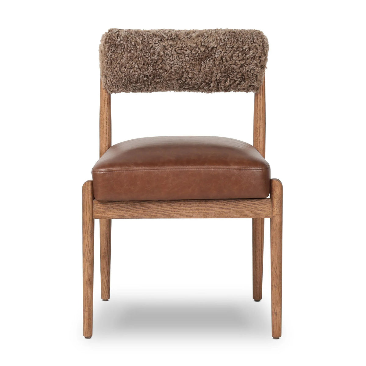 Jazelle Taupe Shearling Dining Chair | shipping 09/16/2025