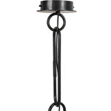 An oversized dome with a speckled glossy finish hangs from overscale chain links for impact. Links are removable to adjust the length Amethyst Home provides interior design, new home construction design consulting, vintage area rugs, and lighting in the Des Moines metro area.