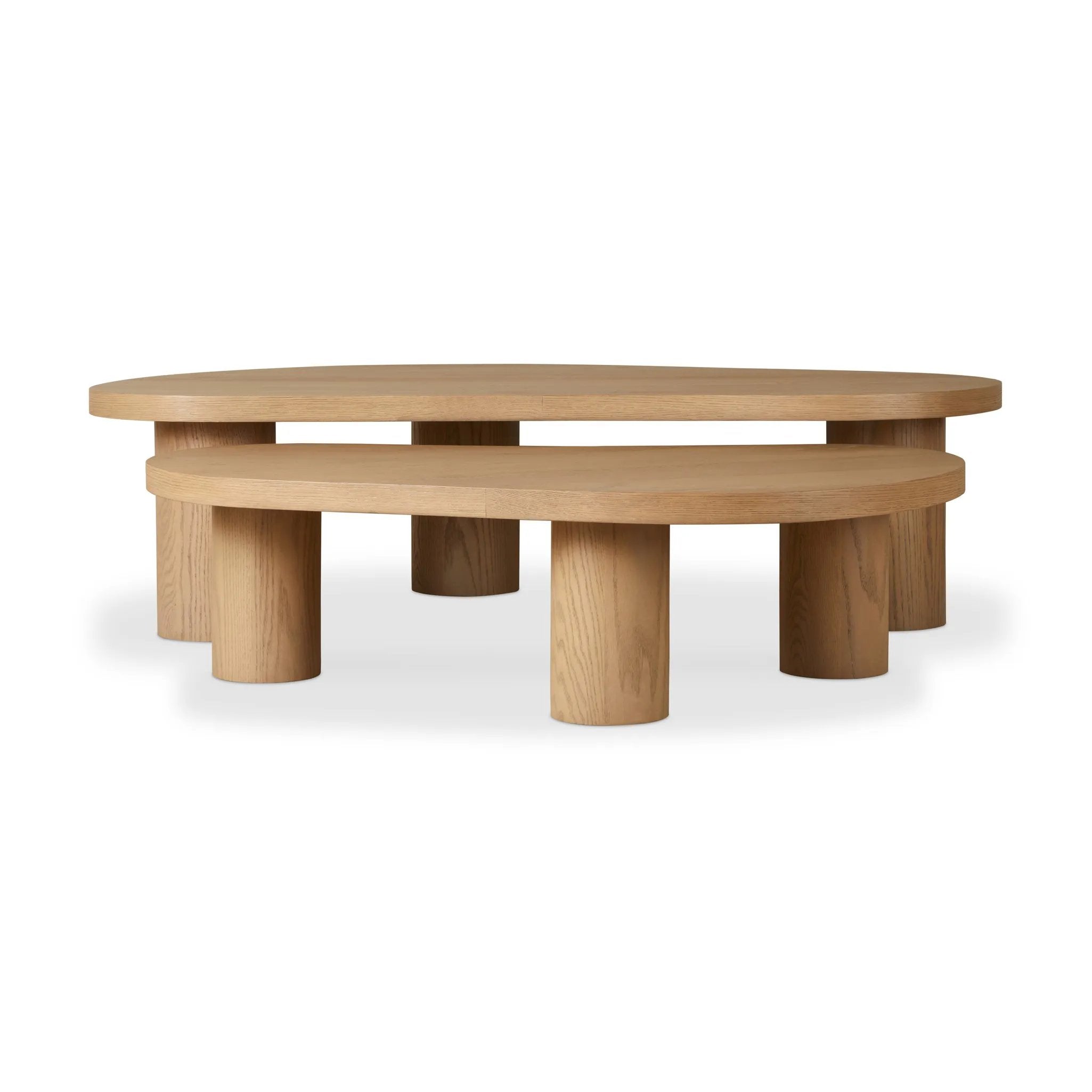 Classic kidney-shaped oak coffee tables bring shape and flexibility to your living space. Inspired by midcentury design, a light, natural finish mixes into into a range of collections with ease Amethyst Home provides interior design, new home construction design consulting, vintage area rugs, and lighting in the Los Angeles metro area.